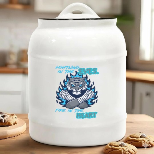 Fighter Tiger Ceramic Cookie Jars