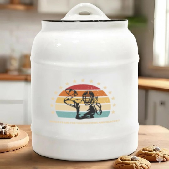 Sundays Are for Touchdowns and Snacks Ceramic Cookie Jars