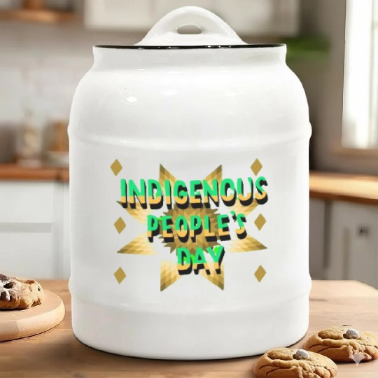Indigenous People Logos Ceramic Cookie Jars