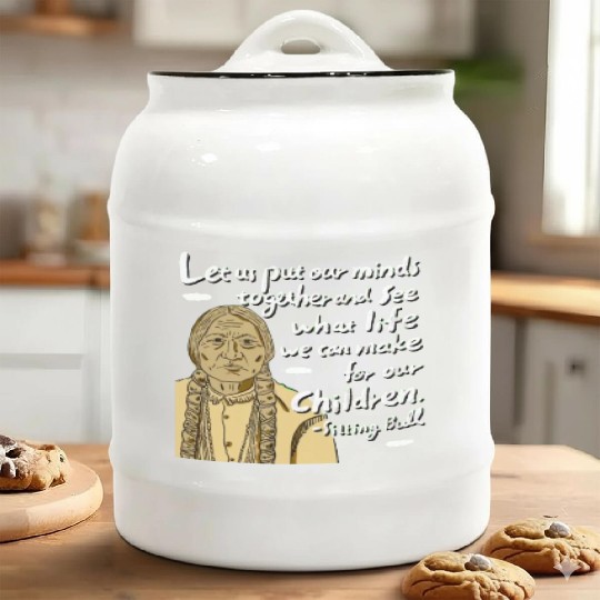 Indigenous People Logos Ceramic Cookie Jars