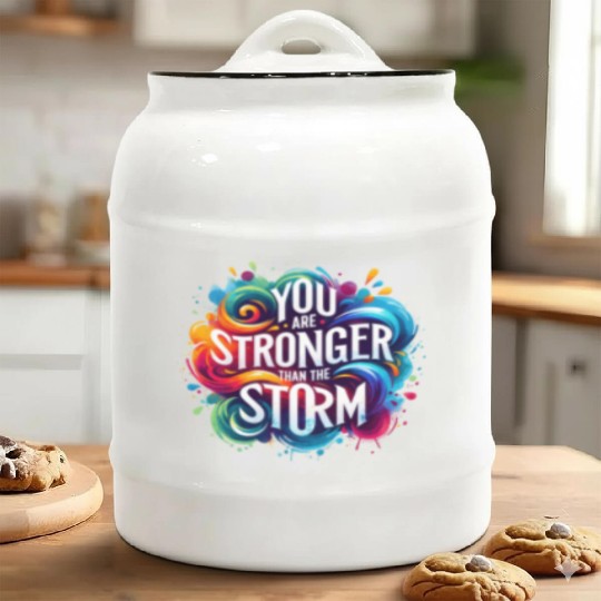 Wellness Collection - Stronger Than the Storm Ceramic Cookie Jars