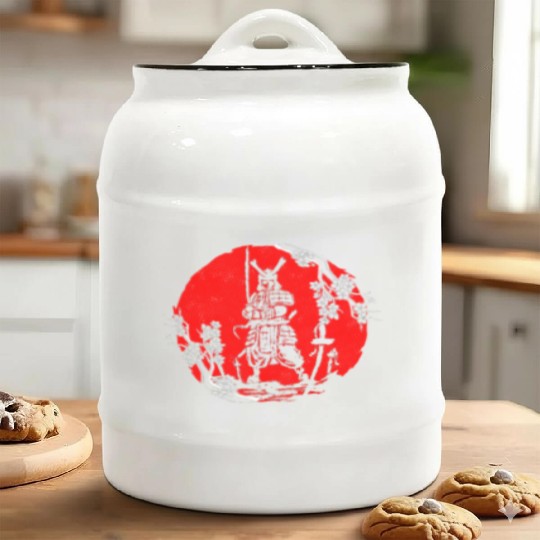 Kanji Japan Katana Sword Ninja Samurai Ceramic Cookie Jars