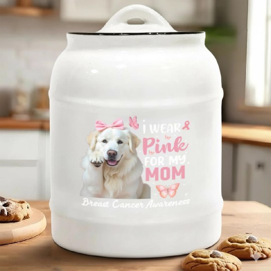 I wear Pink Great Pyrenees Ceramic Cookie Jars