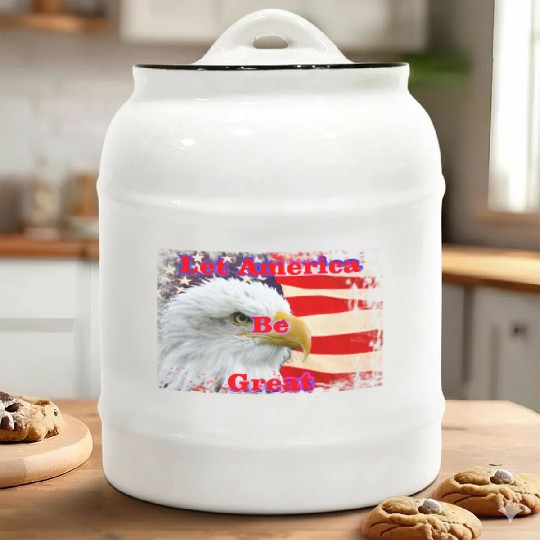 LET AMERICA BE GREAT Ceramic Cookie Jars