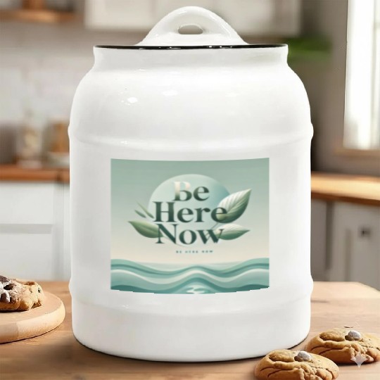 "Be Here Now - Mindful Living" Ceramic Cookie Jars