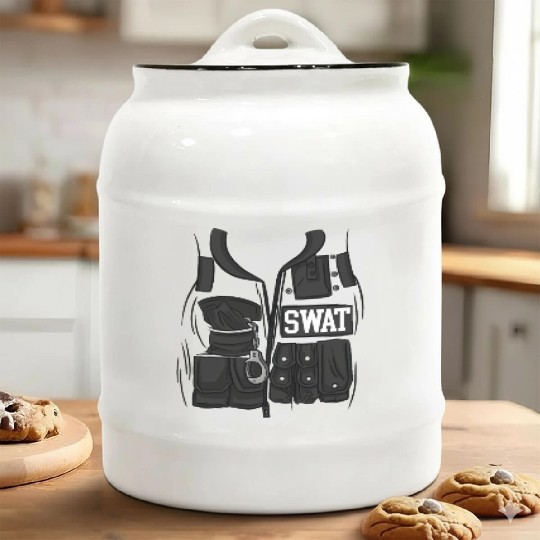 SWAT Costume Funny Halloween Costume SWAT Ceramic Cookie Jars
