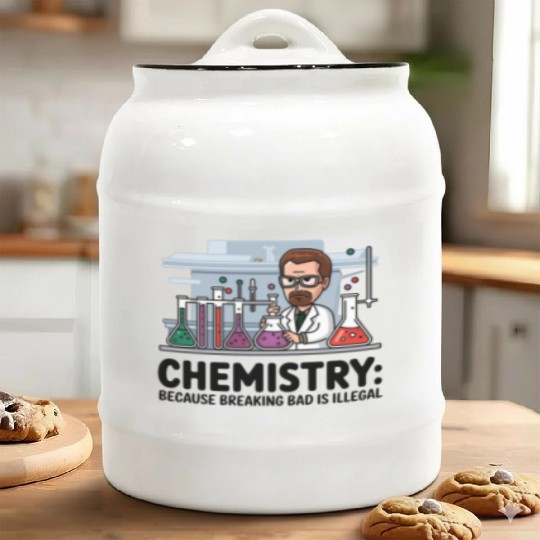 Chemistry Because Breaking Bad is Illegal Science Ceramic Cookie Jars