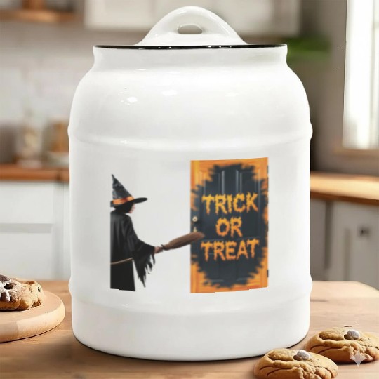 Witching Hour: Trick or Treat Ceramic Cookie Jars