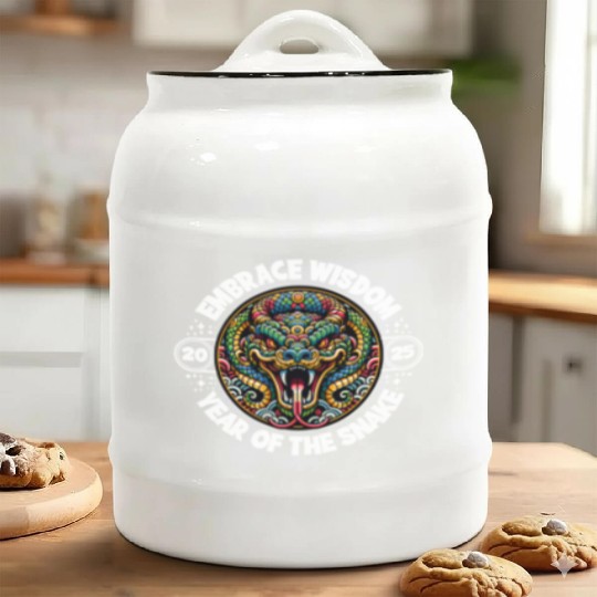 Embrace Wisdom 2025 Year of the Snake Ceramic Cookie Jars