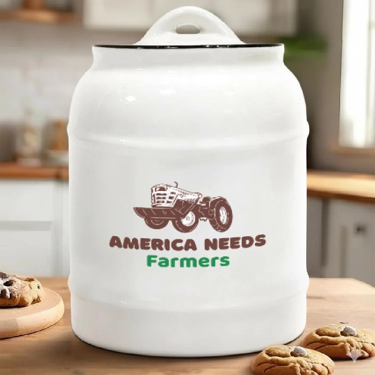 America Needs Farmers Ceramic Cookie Jars