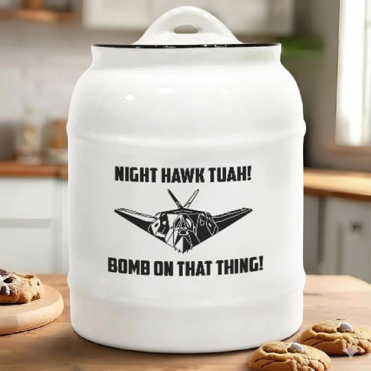NIGHT HAWK TUAH Ceramic Cookie Jars