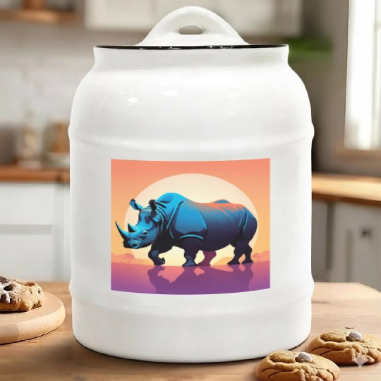 Rhinoceros - 01 Ceramic Cookie Jars