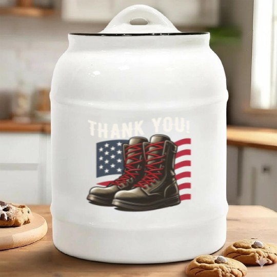 Thank You US Army Veterans Day Ceramic Cookie Jars