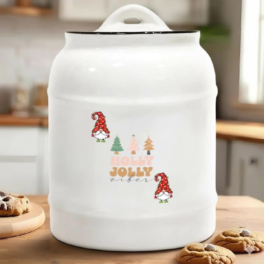 Holly Jolly Vibes Ceramic Cookie Jars