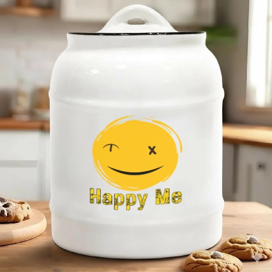 HAPPY ME Ceramic Cookie Jars