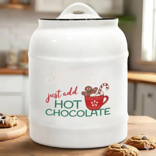Data Ninja xmas hot Chocolate Christmas Ceramic Cookie Jars