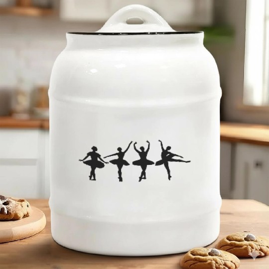 Ballet Girl Dance Ceramic Cookie Jars