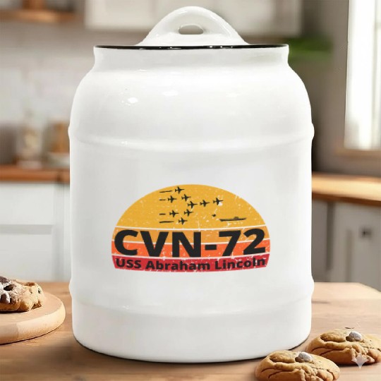 US Aircraft Carrier CVN 72 USS Abraham Lincoln Ceramic Cookie Jars