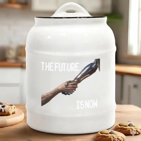 The Future is now Robot Robotic Science AI Ceramic Cookie Jars