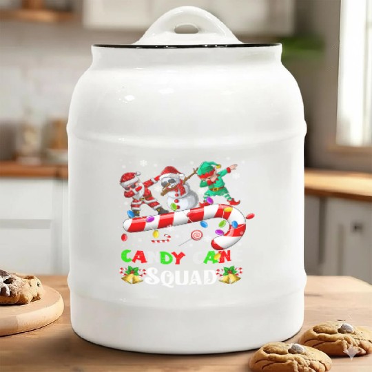 Dabbing Santa Elf Snowman Candy Cane Christmas Ceramic Cookie Jars