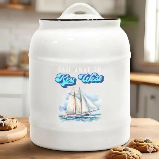 SAIL AWAY TO KEY-WEST Florida Keys Sunshine-State Ceramic Cookie Jars