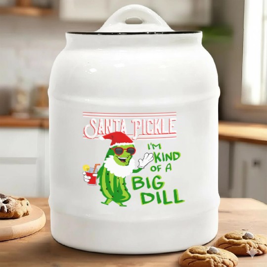 SANTA PICKLE I M KIND OF A BIG DILL Ceramic Cookie Jars