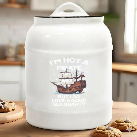 Sailor Meme Pirate Ship Ocean Sailing Ceramic Cookie Jars