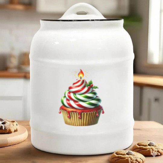 Christmas ice cream, Merry Christmas Ceramic Cookie Jars