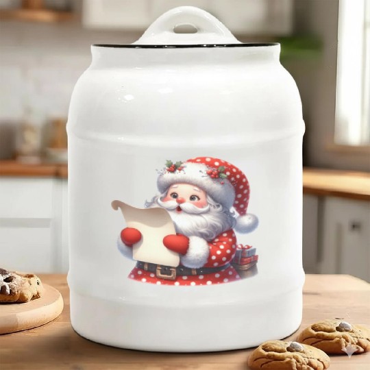 Santa Christmas, Merry Christmas Ceramic Cookie Jars