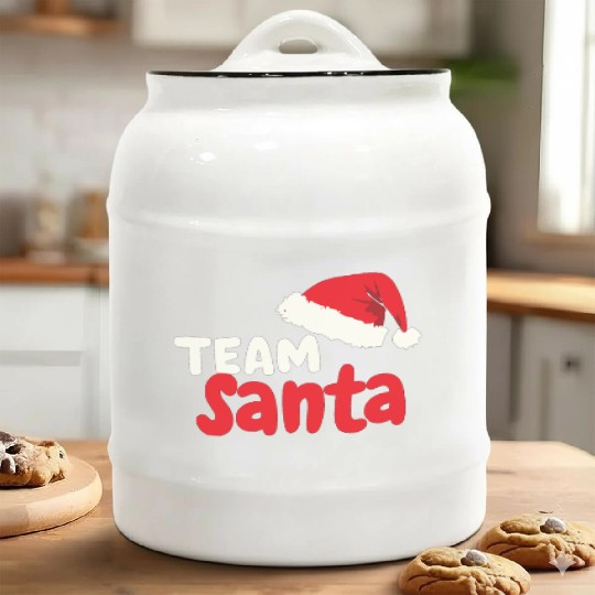 Team Santa Santa Claus Christmas Santa Claus Ceramic Cookie Jars
