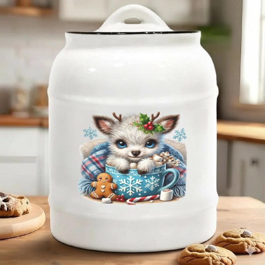 Christmas Retro, Merry Christmas Ceramic Cookie Jars