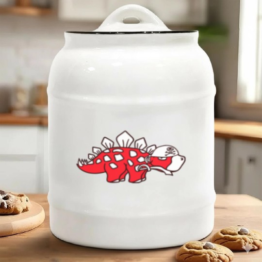 Stegosaurus Dinosaur Sabre Pirate Captain Dino Fun Ceramic Cookie Jars