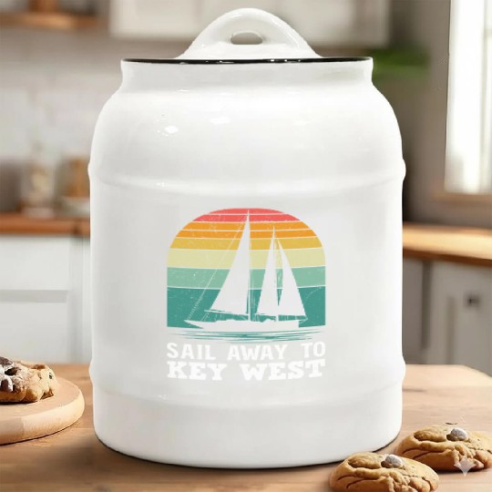 Florida SAIL AWAY TO KEY-WEST Florida Keys Ceramic Cookie Jars