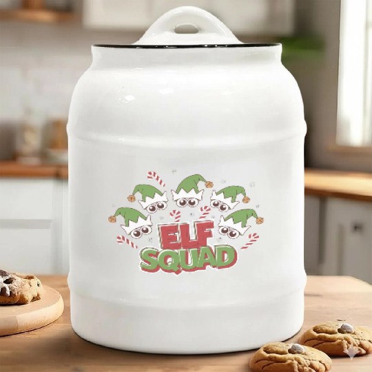 Elf Squad Ceramic Cookie Jars