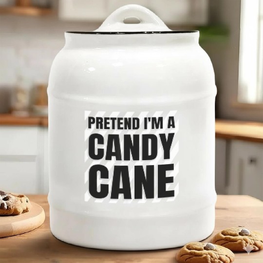 Pretend I'm A Candy Cane Ceramic Cookie Jars Adult Kids Men Women