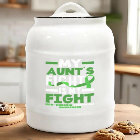 Non-Hodgkin Lymphoma Awareness My Aunt Fight Ceramic Cookie Jars