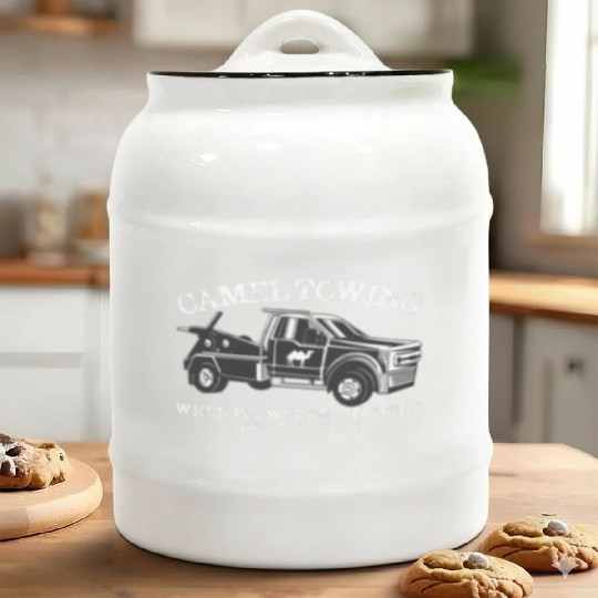 Retro Camel Towing Ceramic Cookie Jars