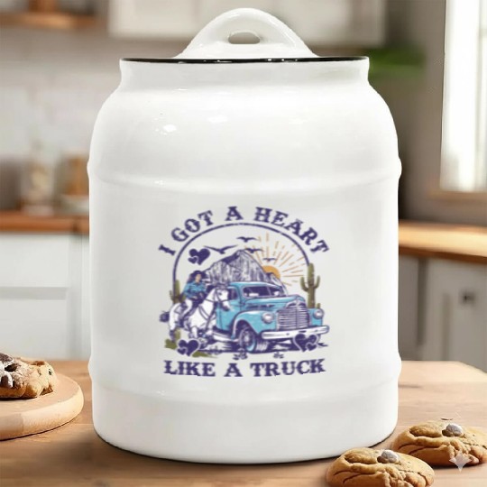 I Got A Heart Like A Truck Ceramic Cookie Jars