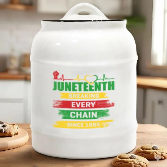 Juneteenth Breaking Every Chain Since 1865 Ceramic Cookie Jars