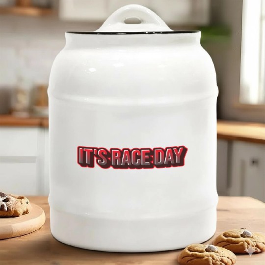 It's Race Day Ceramic Cookie Jars