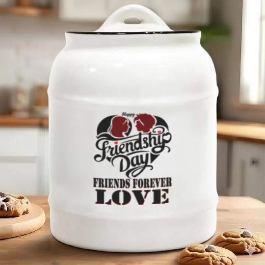 happy friendship day friends forever love Ceramic Cookie Jars