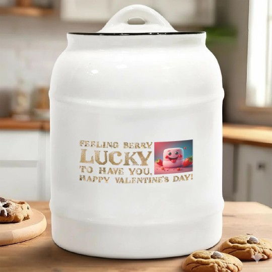 Feeling Berry Lucky to Have You This Valentine's D Ceramic Cookie Jars