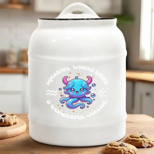 Aquarius: Where Weird and Wonderful Collide Zodiac Ceramic Cookie Jars