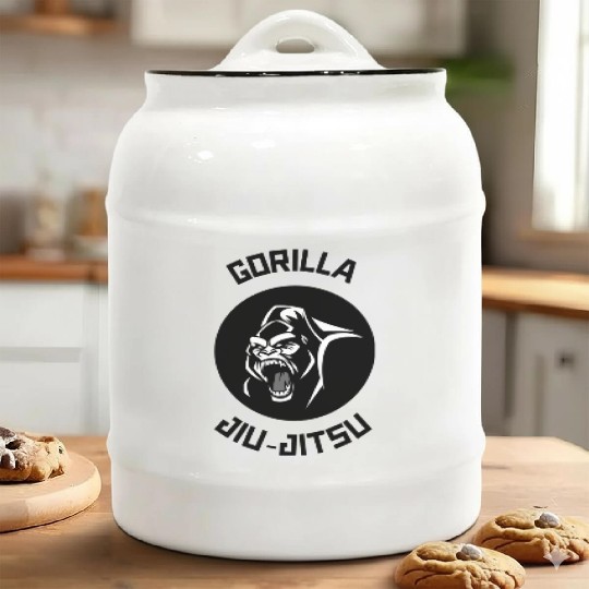 Gorilla Jiu Jitsu Ceramic Cookie Jars