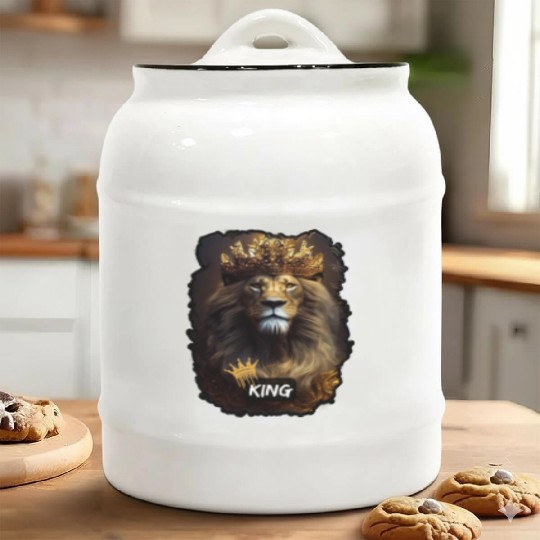 lion of judah - king Ceramic Cookie Jars