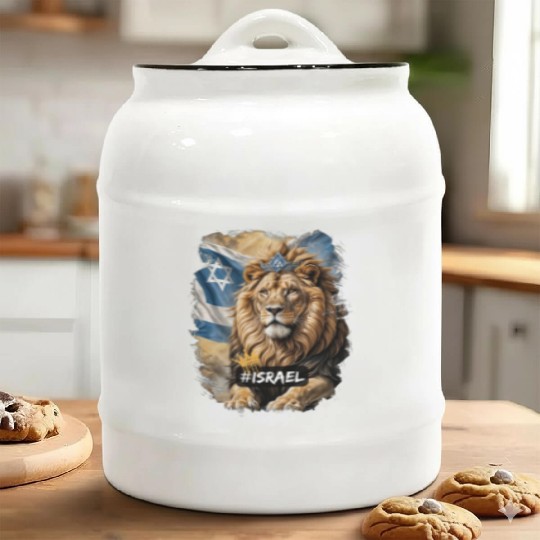 lion of judah - israel Ceramic Cookie Jars