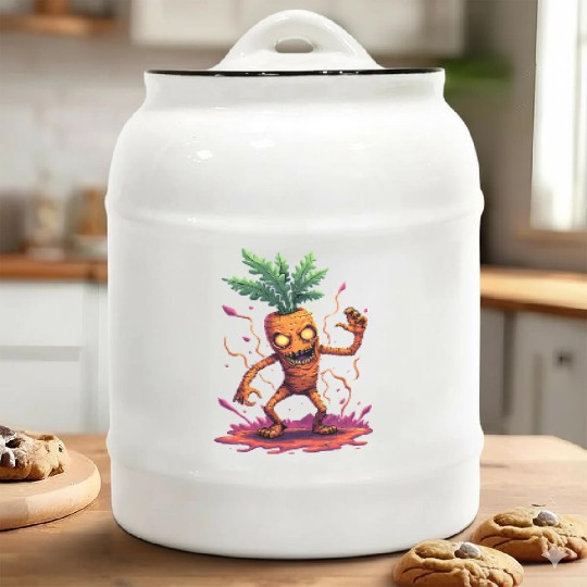 Carrot Monster Ceramic Cookie Jars