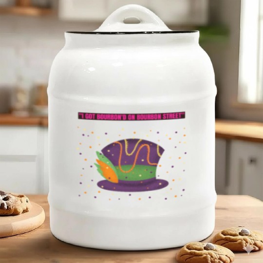 "I Got Bourbon’d on Bourbon Street" Ceramic Cookie Jars