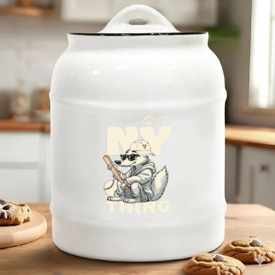 Baseball It`s a New York Thing Streetwear Fox Ceramic Cookie Jars