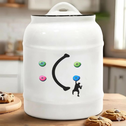 bouldering, boulderer, gift, cool, climbing wall, Ceramic Cookie Jars